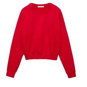 Mango 100% Cotton Red Lightweight Sweatshirt